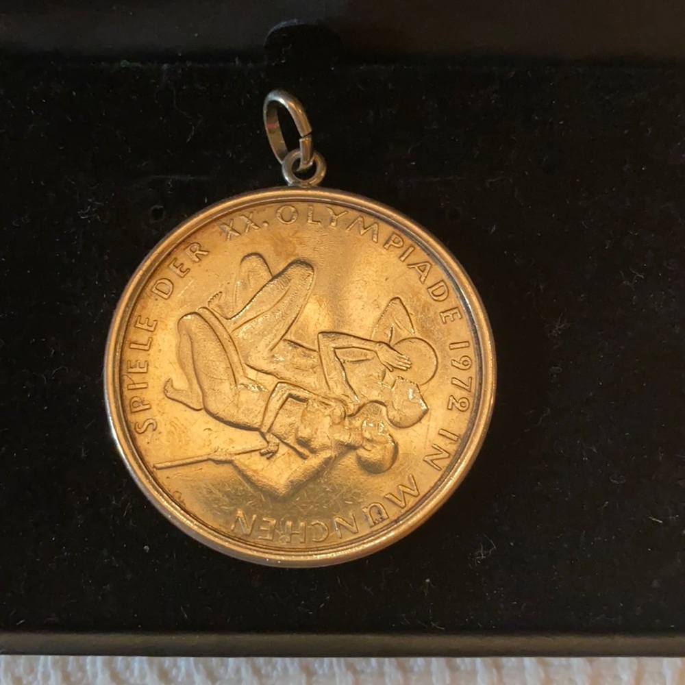 1972 German Munich Olympic silver coin pendant